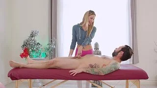 Smooth fucking on a catch massage table with irresistible Khloe Kapri
